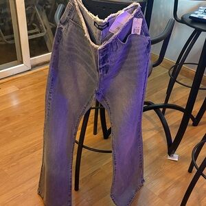 Stylish Women's Flare Jeans in Blue